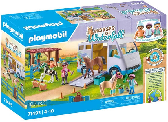 PLAYMOBIL 71493 HORSES OF WATERFALL MOBILE RIDING SCHOOL