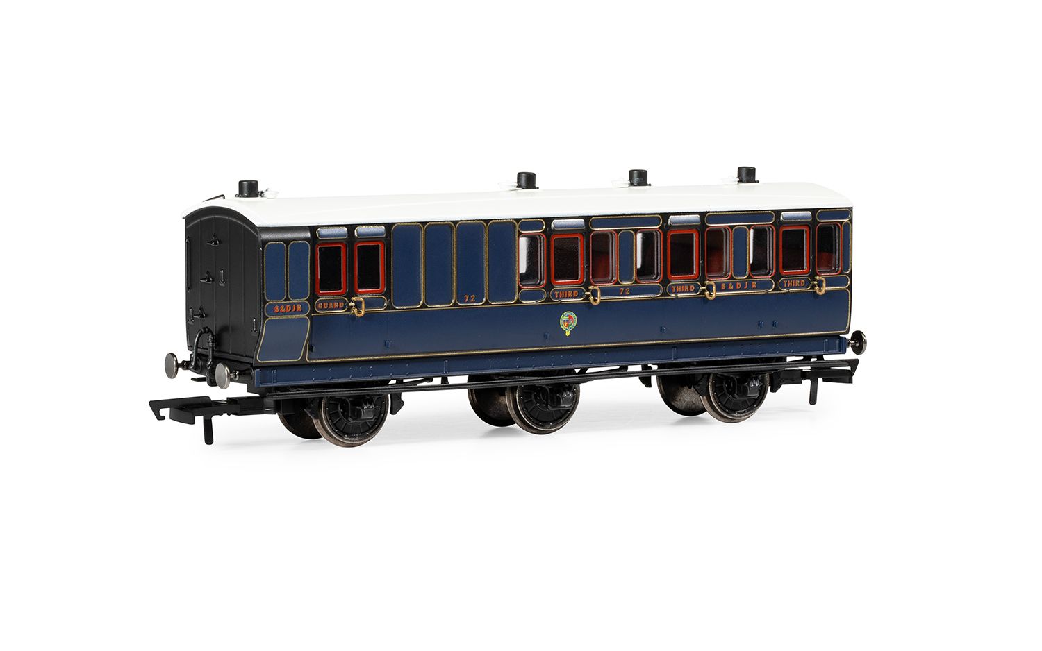 Hornby R40300 S&DJR 6 Wheel Coac, 3rd Class 72 - Era 2