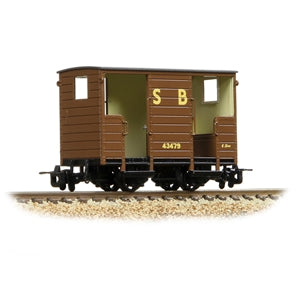 BACHMANN 393-101A RNAD Open-End Brake Van Statfold Barn Railway Brown   OO9 SCALE