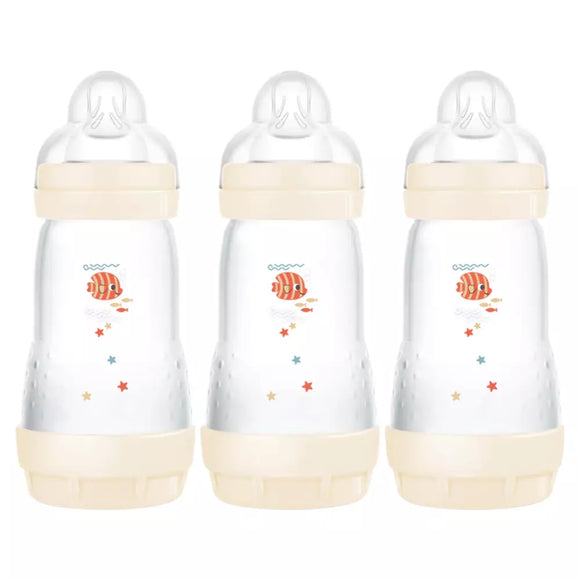 MAM Easy Start Anti Colic Bottle 2m+ 3 Pack- White