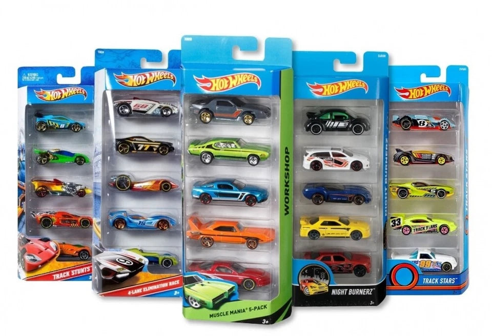 HOT WHEELS A1806 HW 5 CAR PACK (ASSORTED DESIGNS, CHOSEN AT RANDOM)