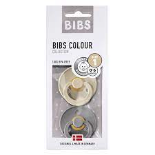 Bibs Twin Dummy Pack Size 1 – Sand/Iron Soother Pacifier Dummies