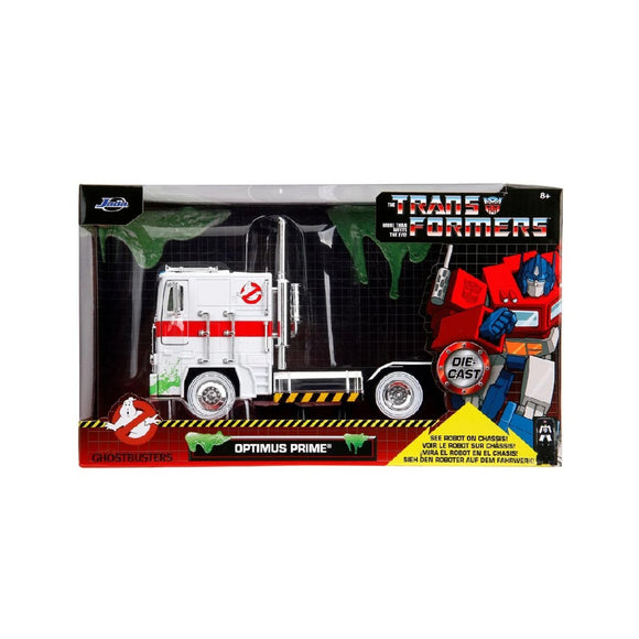 JADA 35862 TRANSFORMERS GHOSTBUSTERS OPTIMUS PRIME DIECAST VEHICLE 1:32 SCALE