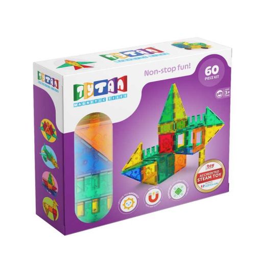 TYTAN 18402 MAGNETIC TILES 60 PIECE KIT