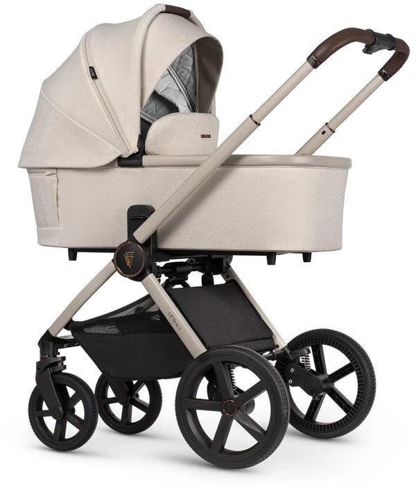 Venicci Tinum Upline 2 10 piece Travel System Bundle in Stone Beige