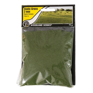 WOODLAND SCENICS FS613 2mm Static Grass Dark Green