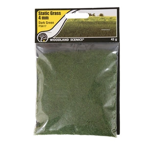 WOODLAND SCENICS FS617 4mm Static Grass Dark Green