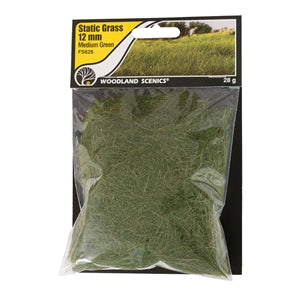 WOODLAND SCENICS FS626 12mm Static Grass Medium Green