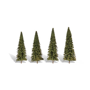 WOODLAND SCENICS TREES  TR3568 3 ½"-5½" Classic Forever Green (4/Pk)