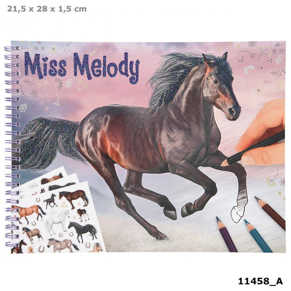TOP MODEL 11458 MISS MELODY HORSE COLOURING BOOK