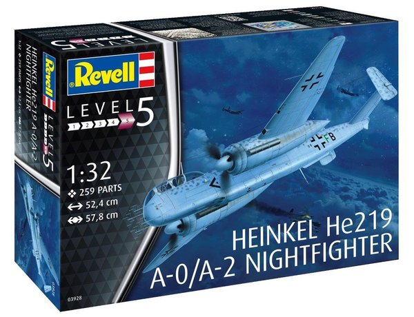 Revell 03928 REVELL 1/32 HEINKEL HE219 A-0 NIGHTFIGHTER MODEL KIT