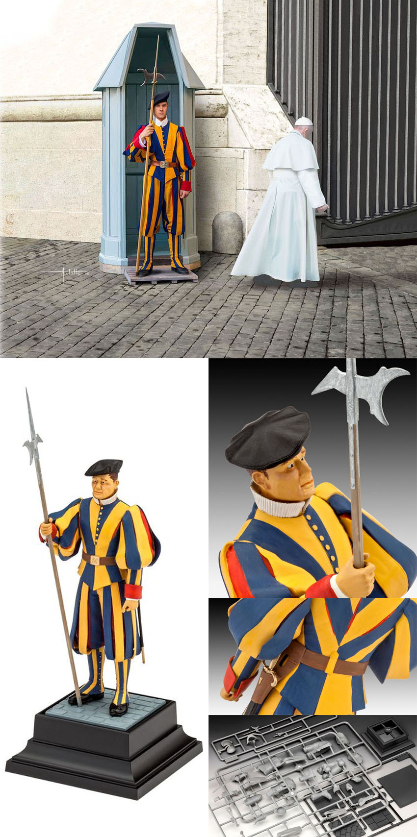 Revell 02801  1/16 Swiss Guard Plastic Figure Kit