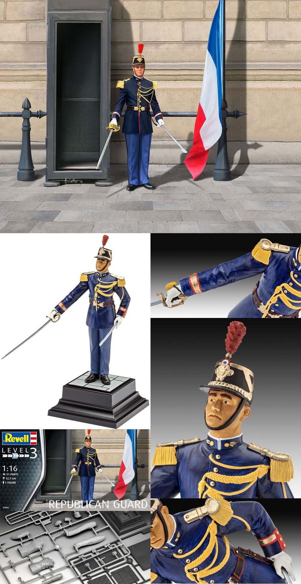 Revell 02803 1/16 Republican Guard Plastic Figure Kit