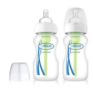 Dr Brown's Natural Flow Baby Feeding Bottles 270ml x 2 Anti Colic Baby Bottles