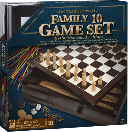 SPINMASTER 6033153 10 GAME SET BOARD GAMES
