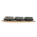 BACHMANN 393-075 SET OF 4 WHEEL SLATE WAGONS GREY WITH LOAD WEATHERED OO9 SCALE