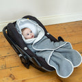 Purflo Cosy Wrap Travel Blanket 0-9 months Minimal Grey