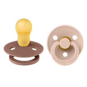 Bibs Twin Dummy Pack Size 2 – Woodchuck/Blush Soother Pacifier Dummies
