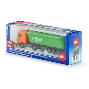SIKU 1796 1:87 SCALE MERCEDES TRUCK WITH TRAILER AND ROOF TARPAULIN