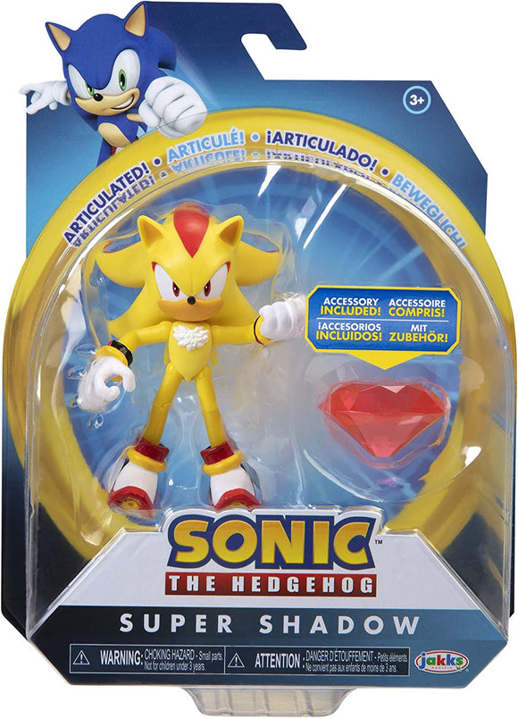 SONIC THE HEDGEHOG 40700 SUPER SHADOW WITH EMERALD ARTICULATED FIGURE