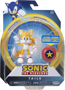 SONIC THE HEDGEHOG 40702 TAILS WITH STAR SPRING ARTICULATED FIGURE