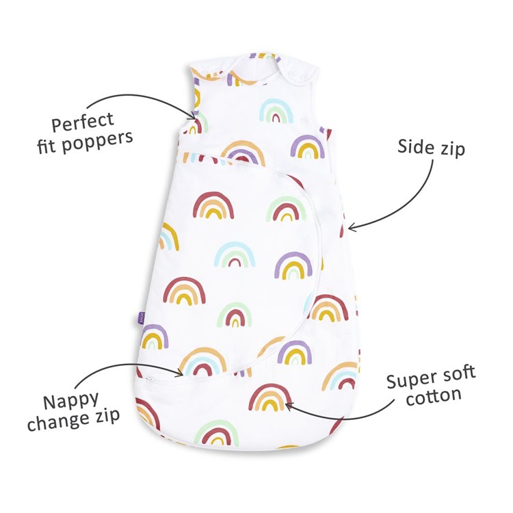 Snuz Pouch sleeping bag 0-6 months Multi Rainbow 2.5tog