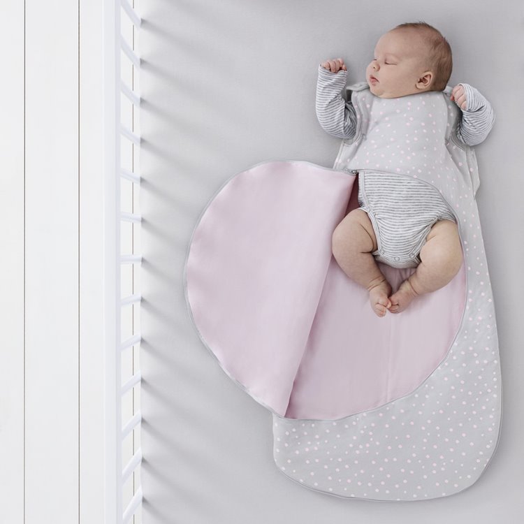 Snuz Pouch sleeping bag  0-6 months Pink Spot 2.5tog