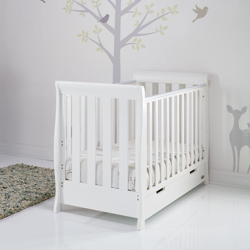 OBaby Stamford Mini Cot Bed with Drawer White