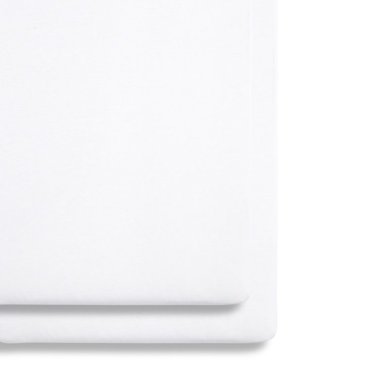 Snuz crib twin pack fitted sheets Plain White