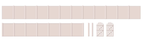 PECO RATIO 219 SR CONCRETE FENCING  N SCALE