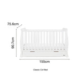 OBaby Stamford Classic Cot Bed with Drawer White