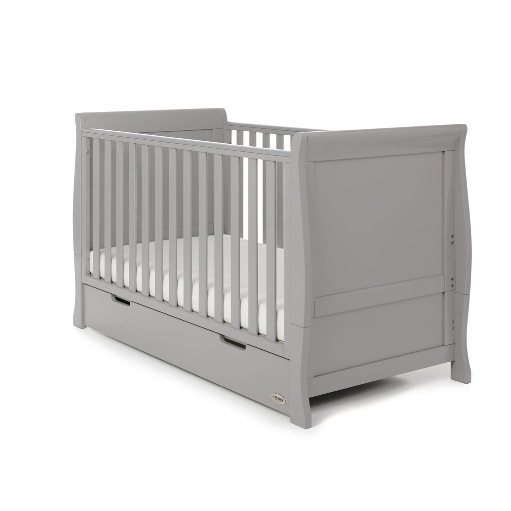 OBaby Stamford Classic Cot Bed with Drawer Warm Grey