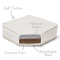 Little Green Sheep natural twist cot bed mattress 70x140cm