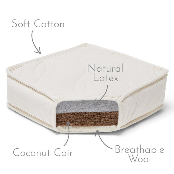 Little Green Sheep natural twist cot bed mattress 70x140cm