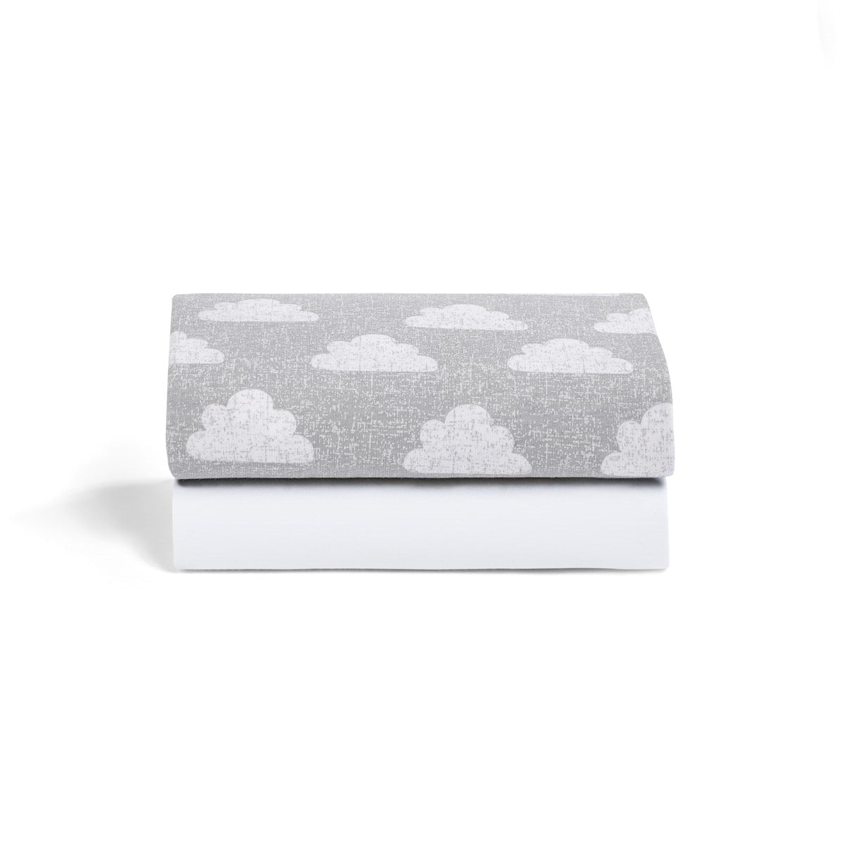 Snuz crib twin pack fitted sheets Cloud