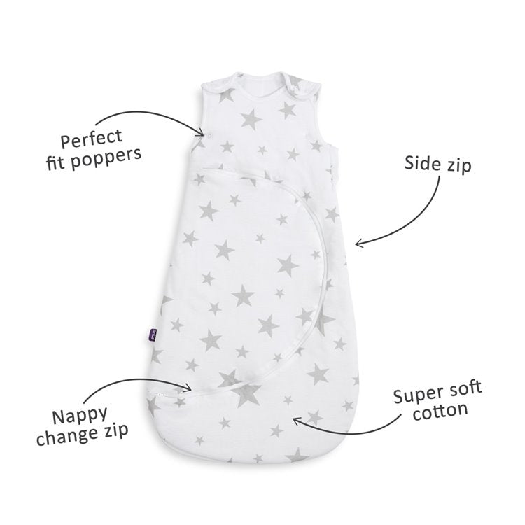 Snuz Pouch sleeping bag 6-18 months Grey Stars 2.5tog