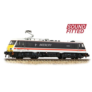 GRAHAM FARISH 371-780SF Class 90/0 90005 'Financial Times' BR InterCity (Swallow)  N GAUGE SOUND FITTED