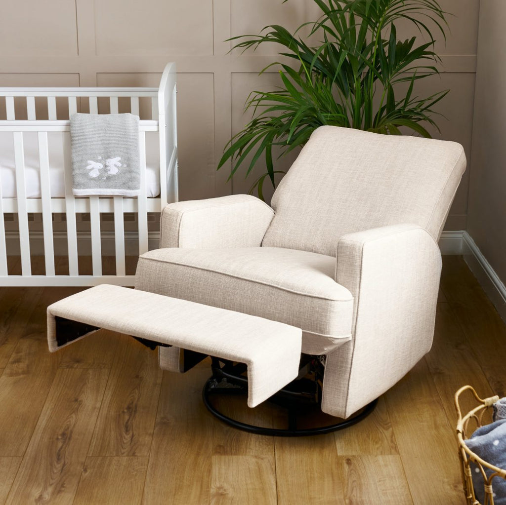 Madison Swivel Glider Recliner Nursing Chair Oatmeal