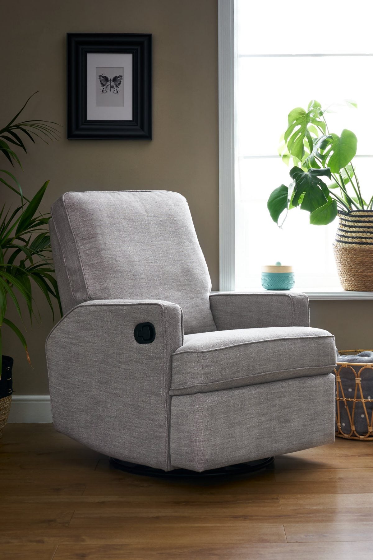 Madison Swivel Glider Recliner Nursing Chair Pebble