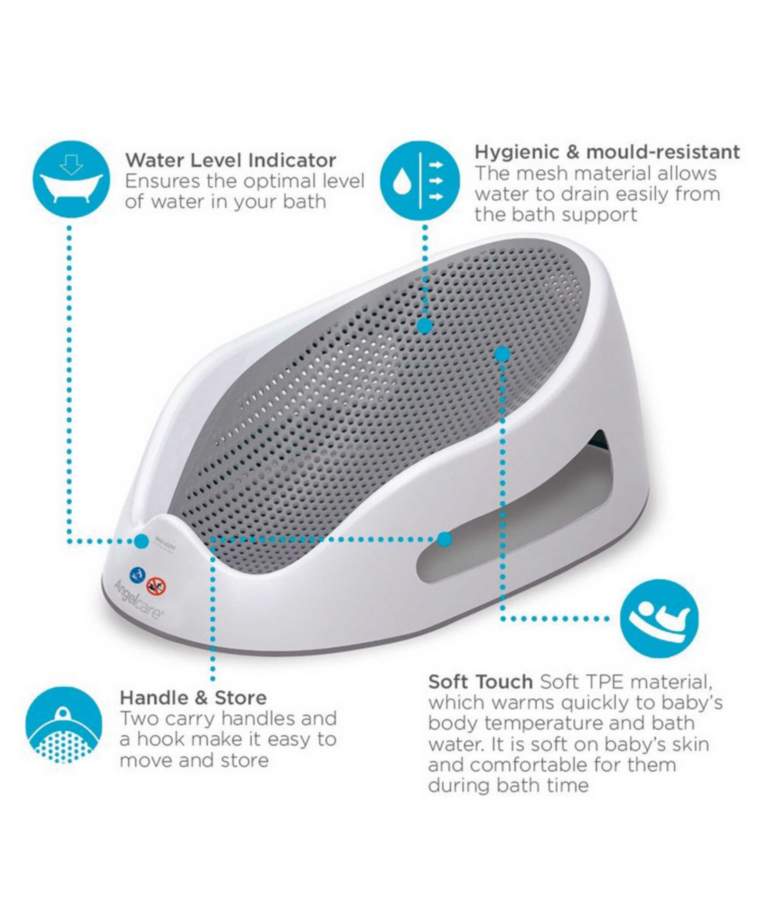 Angelcare Soft Touch Bath Support Grey