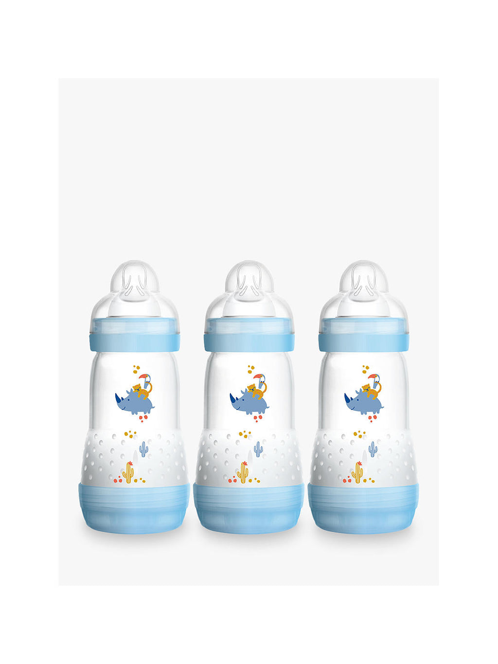 MAM Easy Start Anti Colic Bottle 2m+ 3 Pack- Blue