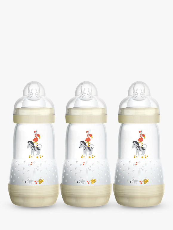 MAM Easy Start Anti Colic Bottle 2m+ 3 Pack- White