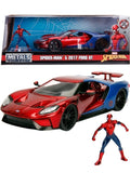 JADA MARVEL SPIDERMAN 25322 SPIDERMAN & 2017 FORD GT 1:24 SCALE