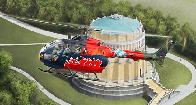 Revell  04906 1/32 BO 105 Helicopter Kit 35th Anniversary of Roth Fly-out Version