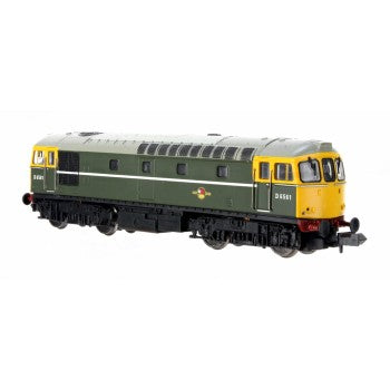 DAPOL N GAUGE 2D-001-008D CLASS 33/0  D6561 BR GREEN FULL YELLOW FRONT DCC FITTED