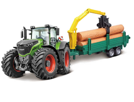 BURAGO 18-31651 FENDT 1050 VARIO TRACTOR + TREE FORWARDER