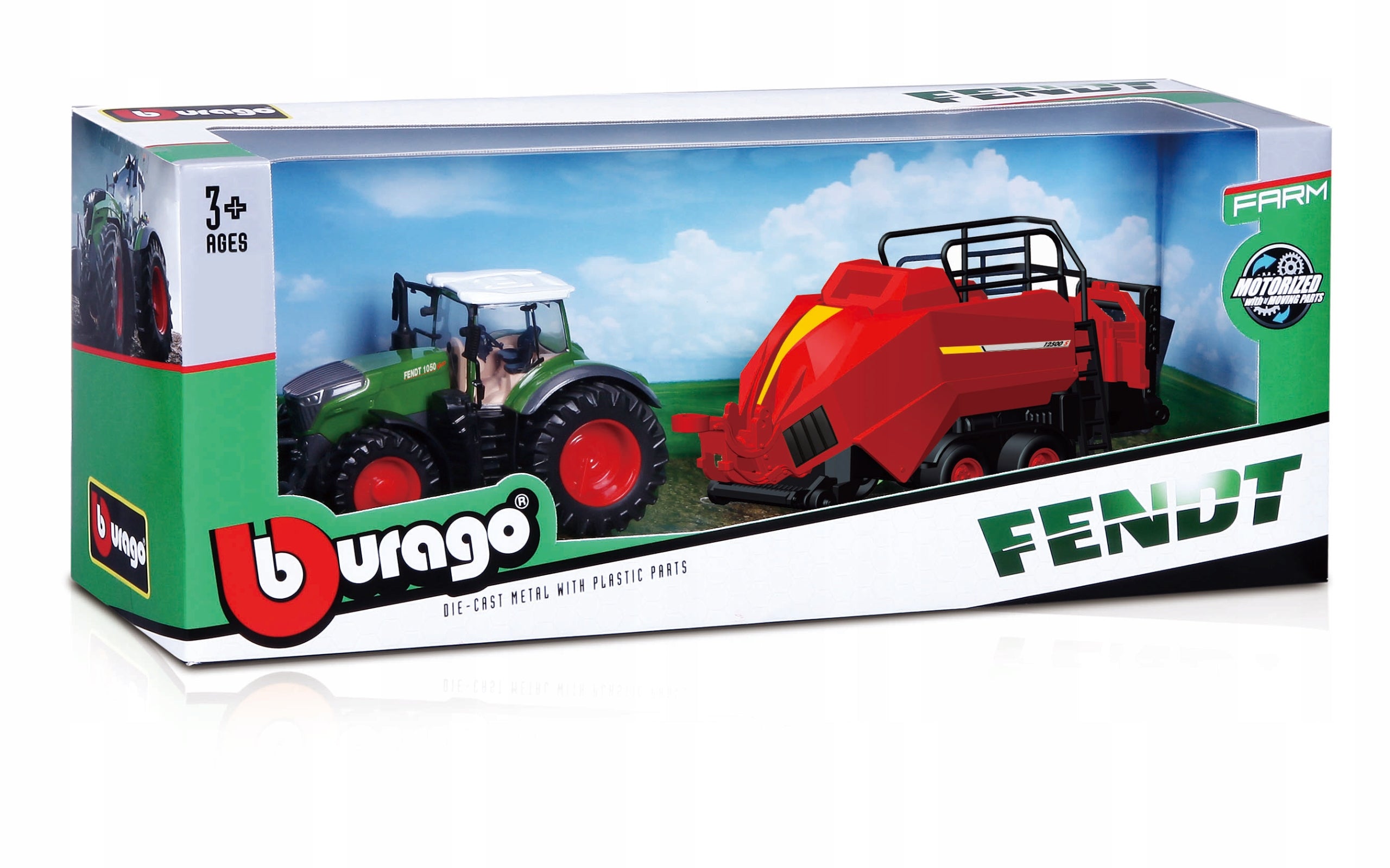 BURAGO 18-31663 FENDT 1050 VARIO WITH BALER LIFTER