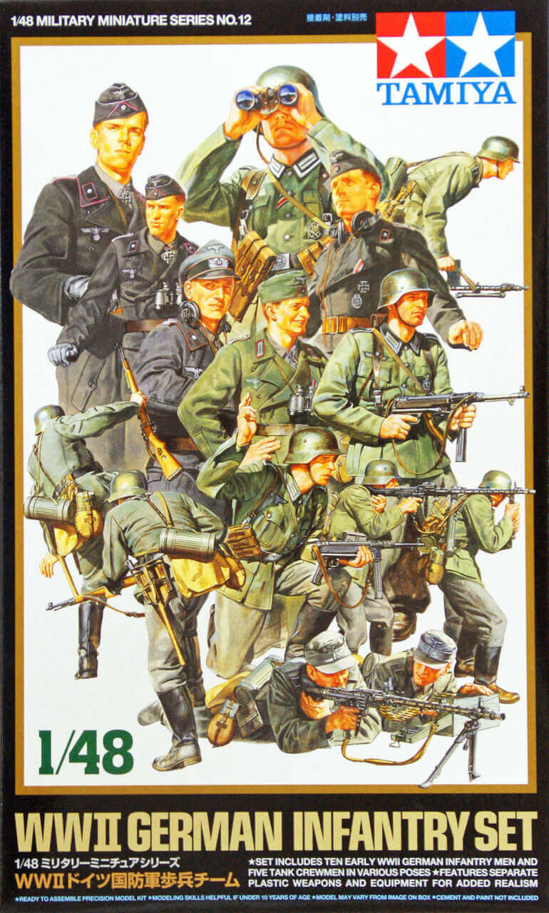 TAMIYA 32512 WWII GERMAN INFANTRY SET 1/48 SCALE