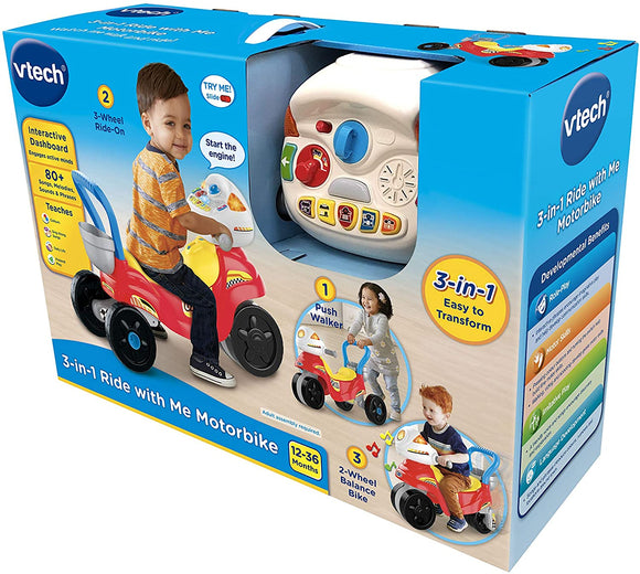 VTECH 529463 3 in 1 RIDE WITH ME MOTORBIKE