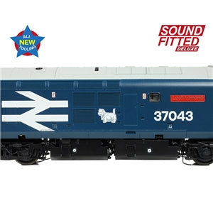 BACHMANN 35-304SFX Class 37/0 Split Headcode 37043 'Loch Lomond' BR Blue (Large Logo)  SOUND FITTED WITH WORKING FAN